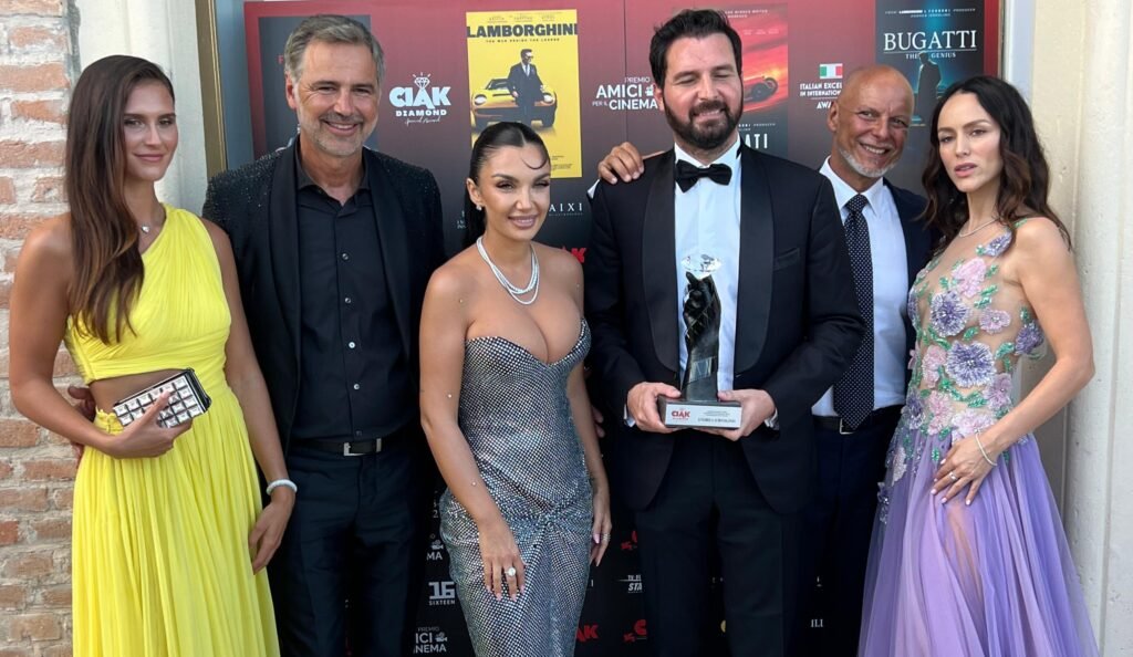 Annie Bezikian, Beppe Convertini, Elettra Lamborghini, Andrea Iervolino, Giorgio Armaroli, Tatiana Luter mostra del cinema venezia ph press